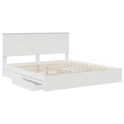 Letto con Contenitore Bianco 180 x 200 cm Legno multistrato | homemem39
