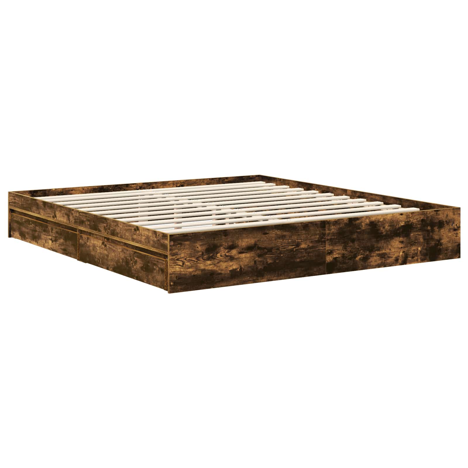 Letto con Contenitore con testiera Rovere fumé 180 x 200 cm | homemem39
