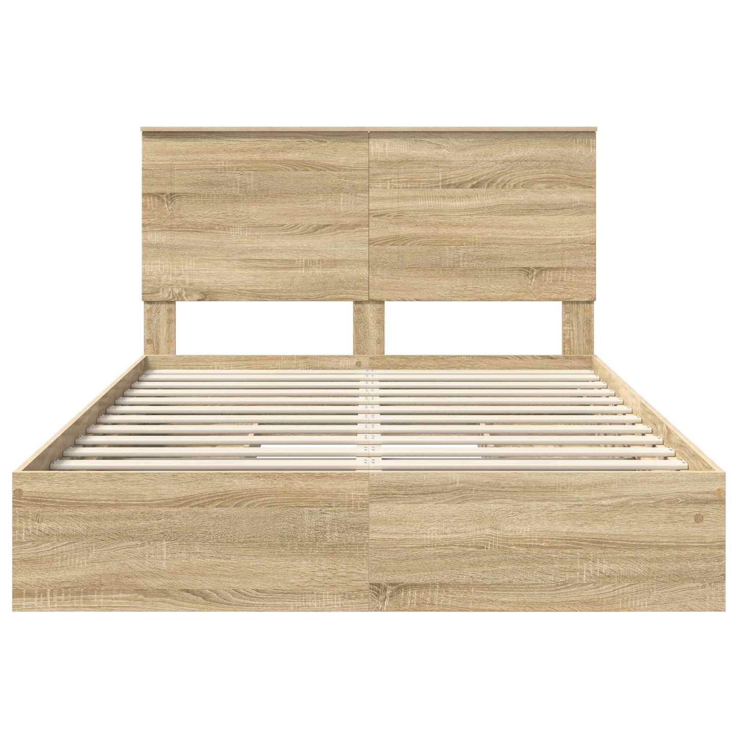 Letto con Contenitore con testiera Rovere Sonoma 160 x 200 cm | homemem39