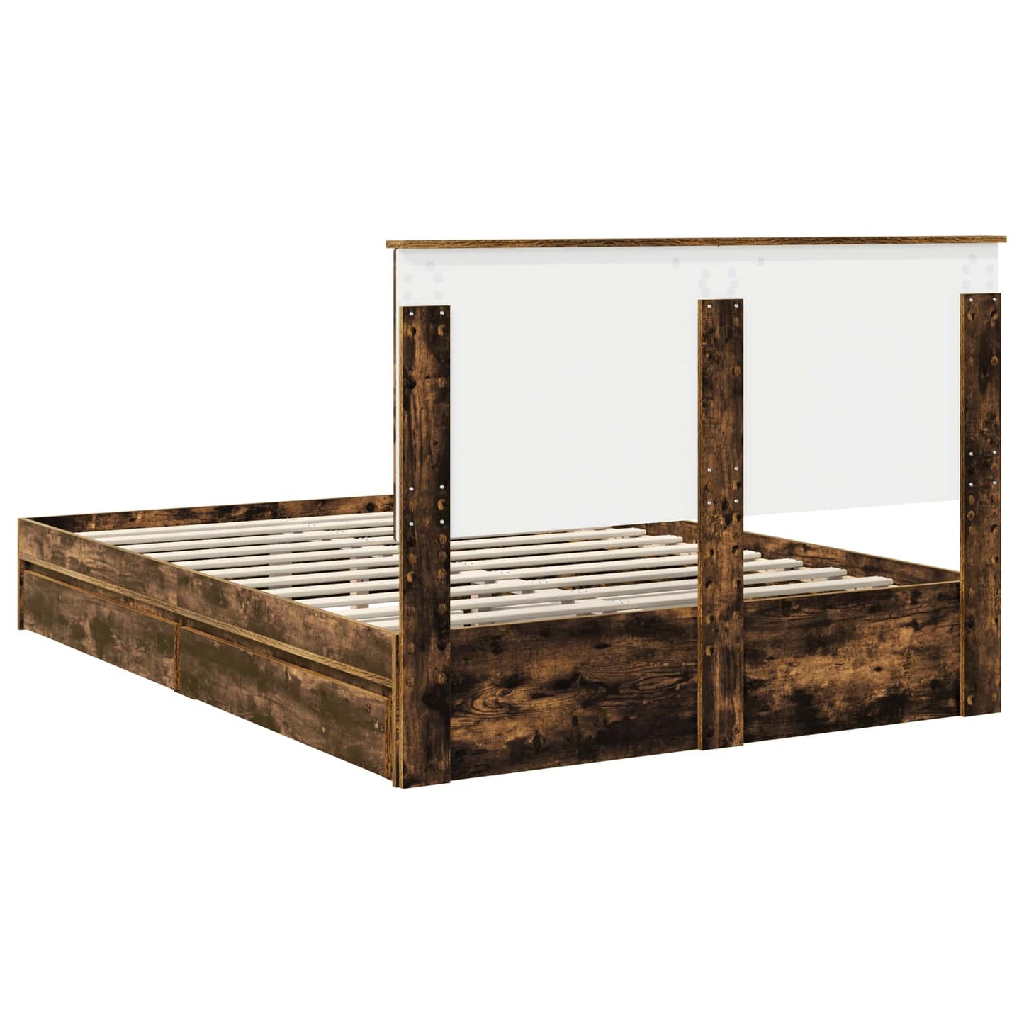 Letto con Contenitore con testiera Rovere fumé 160 x 200 cm | homemem39