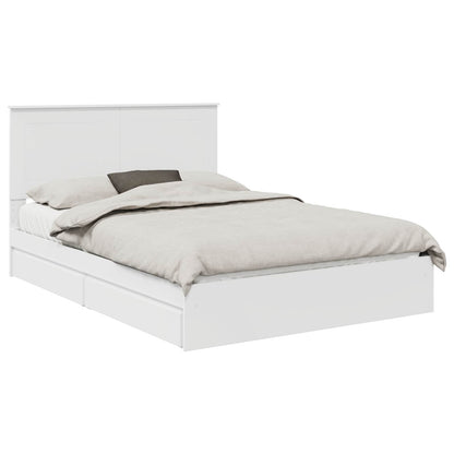 Letto con Contenitore Bianco 140 x 200 cm Legno multistrato | homemem39