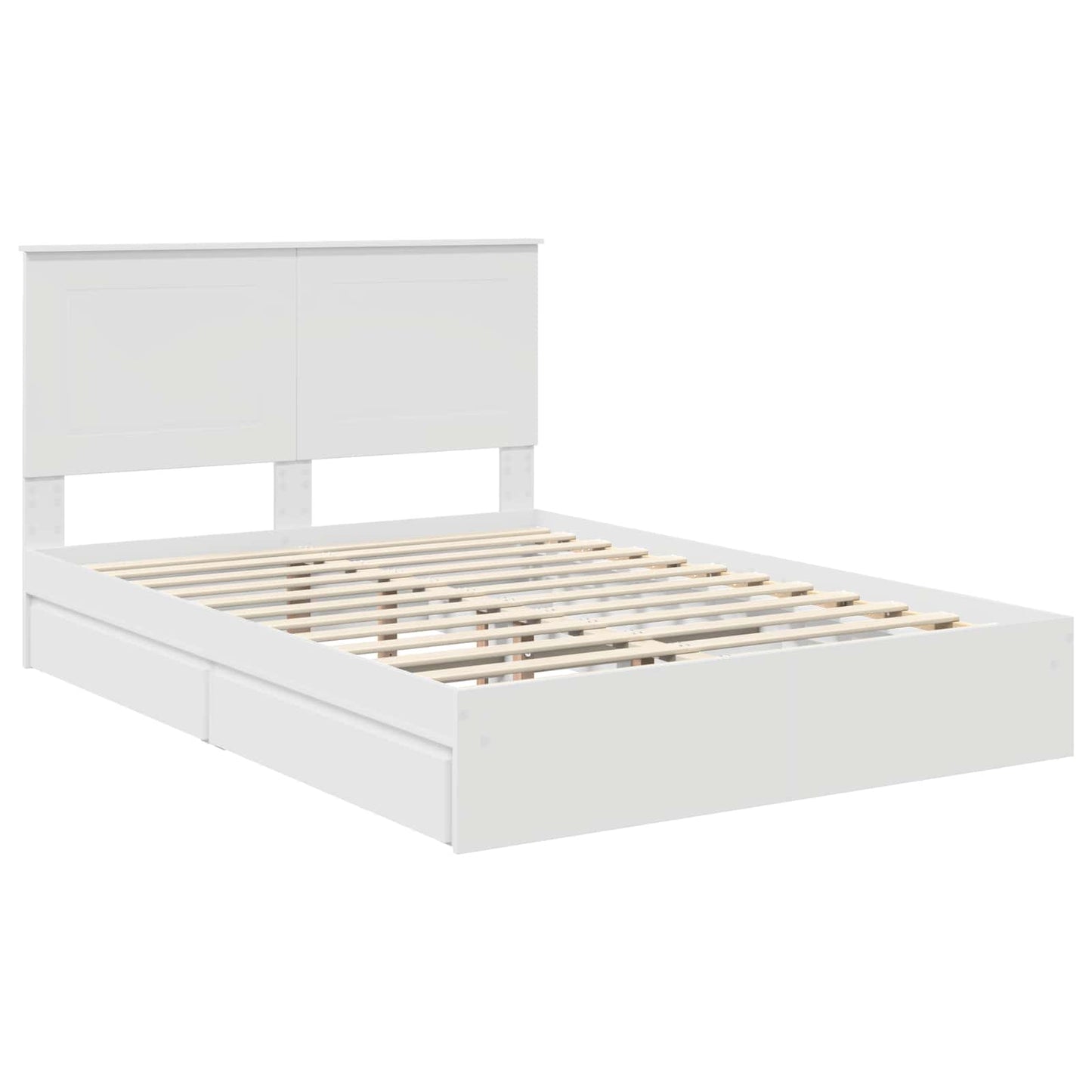 Letto con Contenitore Bianco 140 x 200 cm Legno multistrato | homemem39
