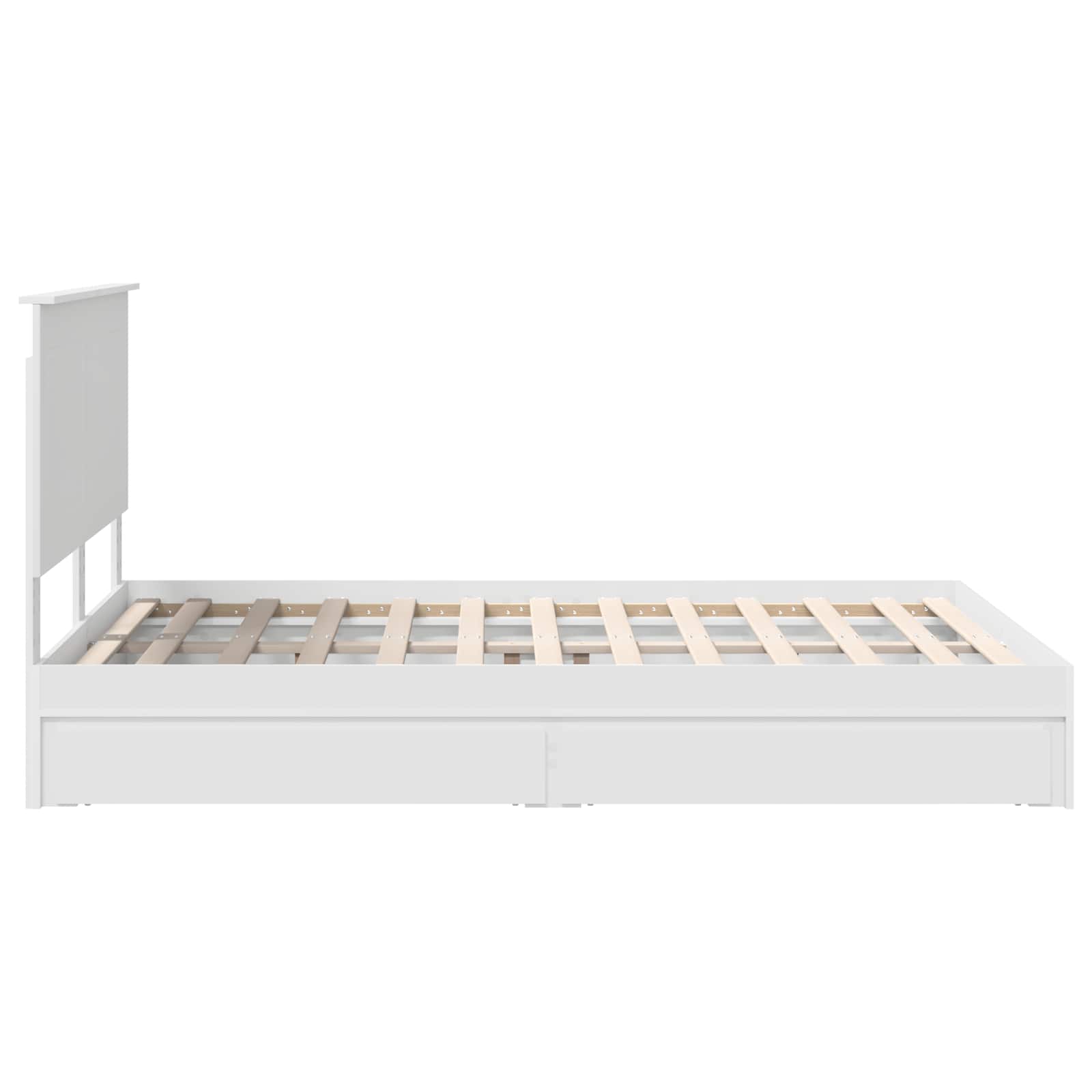 Letto con Contenitore Bianco 140 x 200 cm Legno multistrato | homemem39
