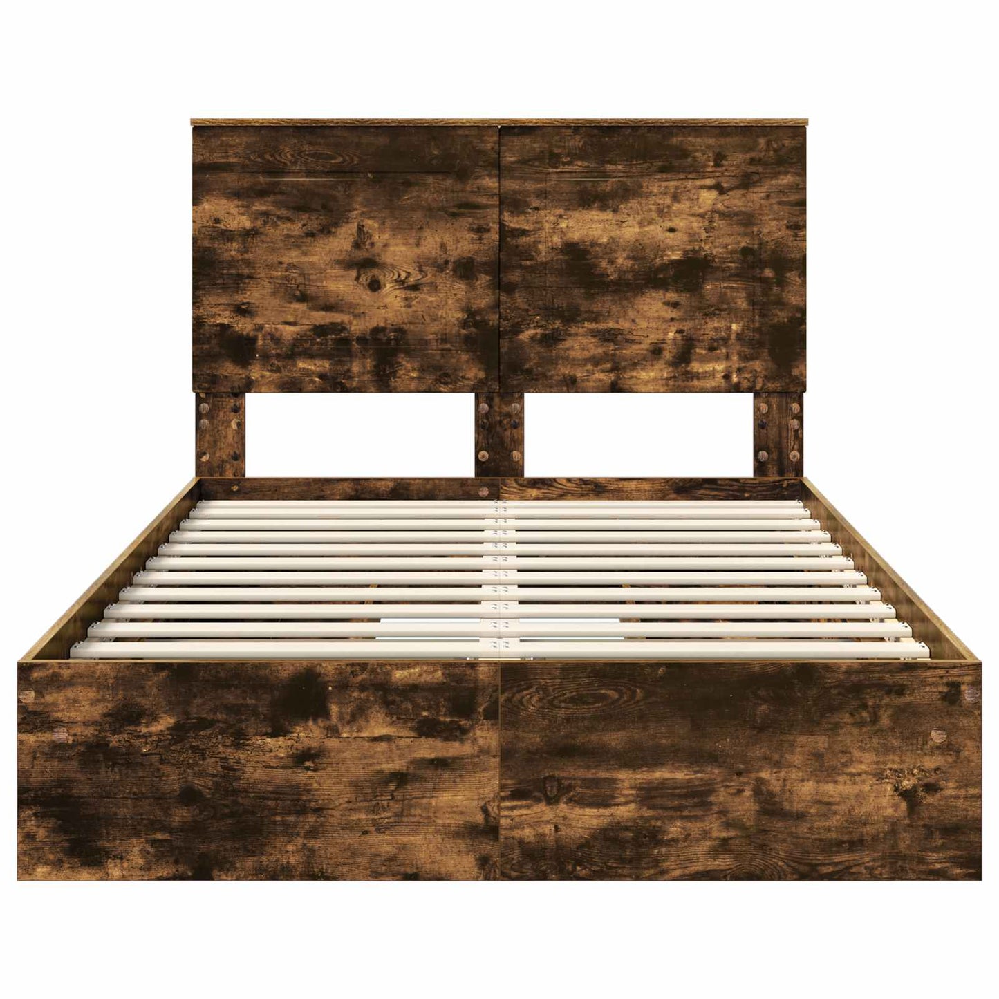 Letto con Contenitore con testiera Rovere fumé 135 x 190 cm | homemem39
