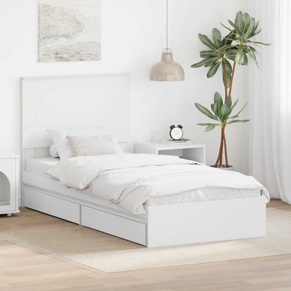 Letto con Contenitore Bianco 90 x 200 cm Legno multistrato | homemem39