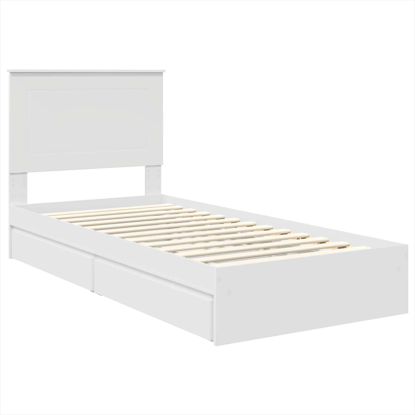 Letto con Contenitore Bianco 90 x 200 cm Legno multistrato | homemem39