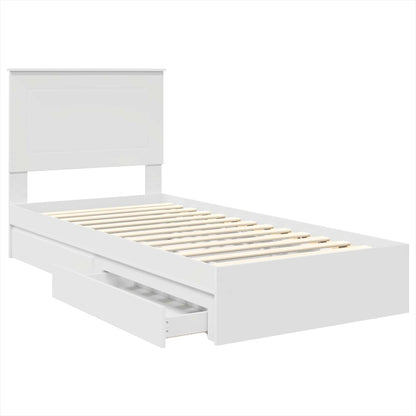 Letto con Contenitore Bianco 90 x 200 cm Legno multistrato | homemem39