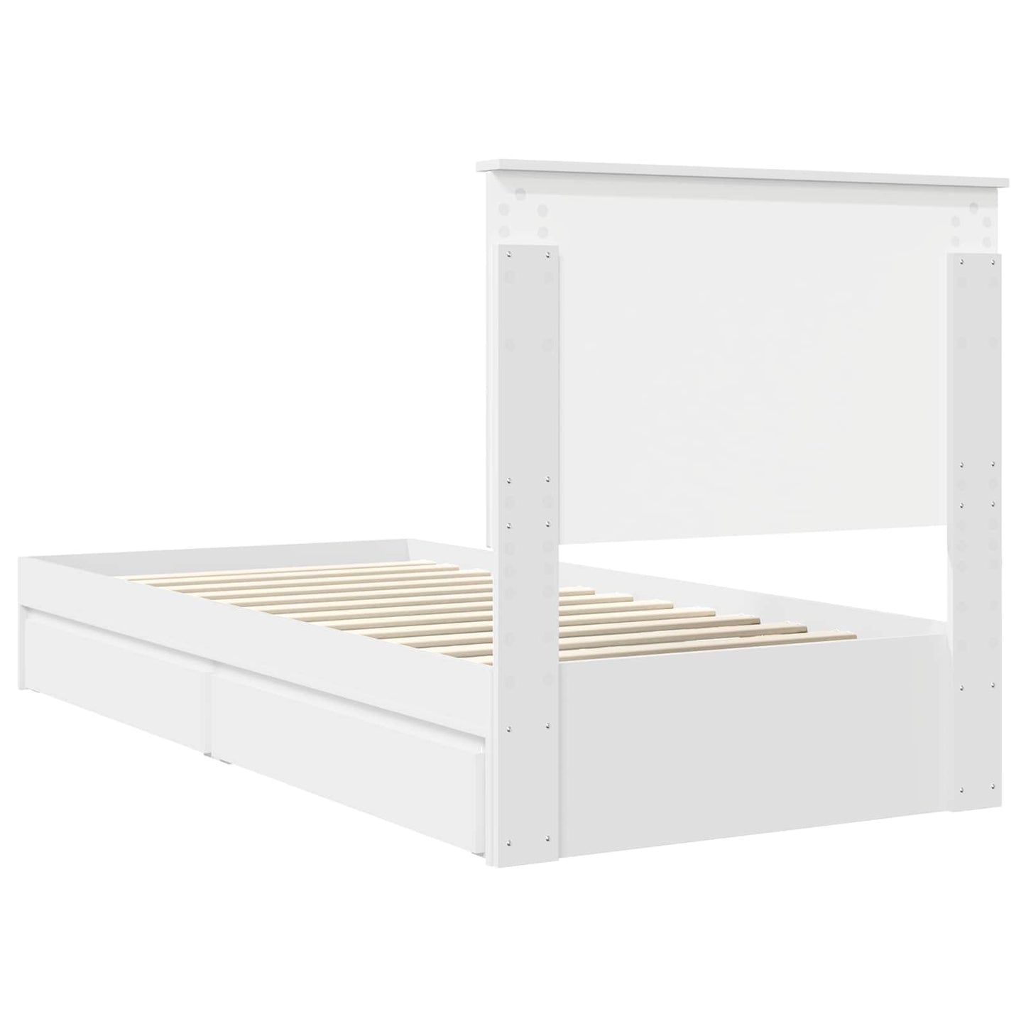 Letto con Contenitore Bianco 90 x 200 cm Legno multistrato | homemem39