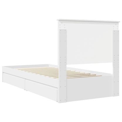 Letto con Contenitore Bianco 90 x 200 cm Legno multistrato | homemem39