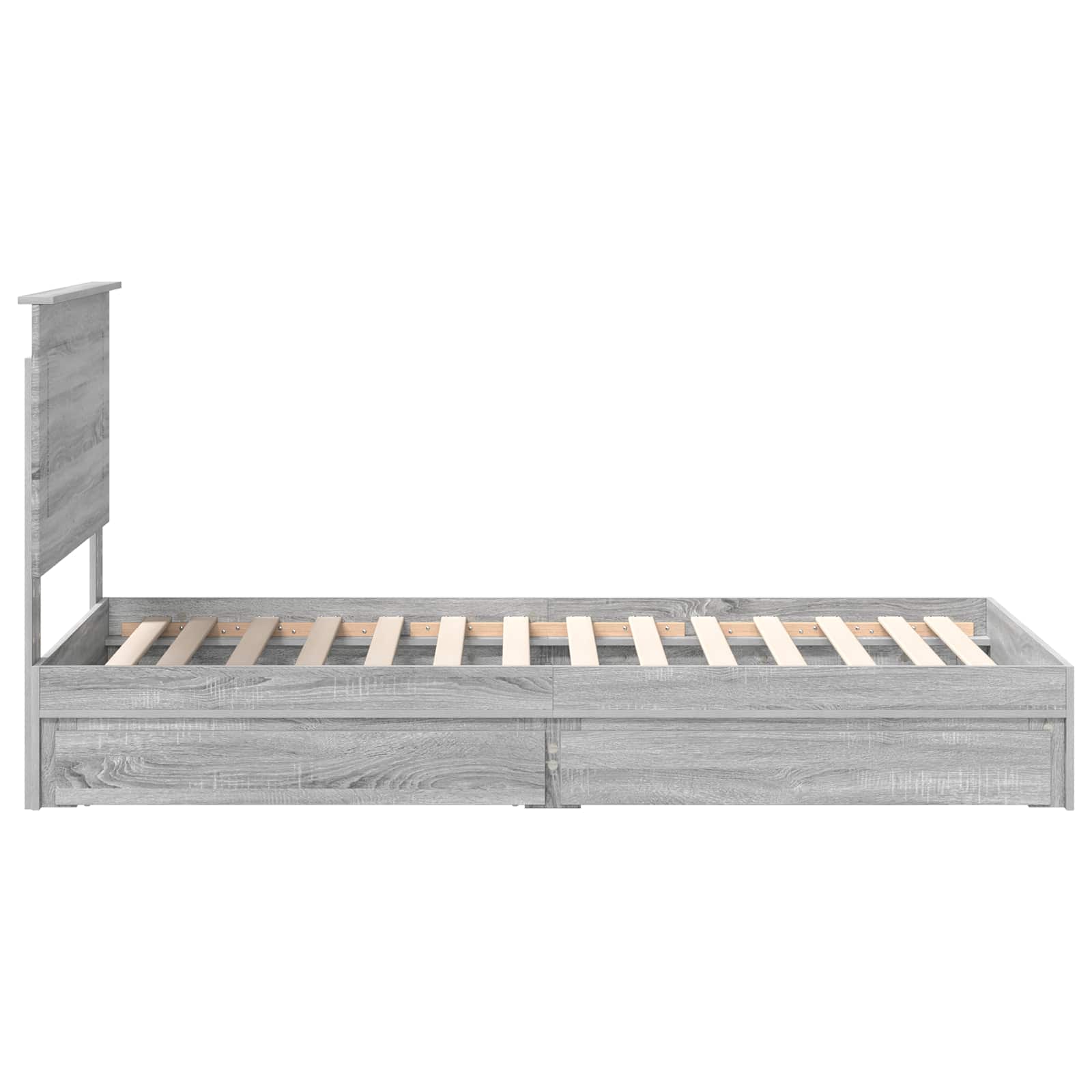 Letto con Contenitore con testiera Grigio Sonoma 90 x 200 cm | homemem39