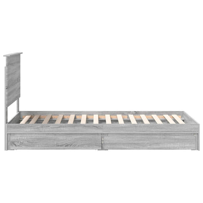 Letto con Contenitore con testiera Grigio Sonoma 90 x 200 cm | homemem39