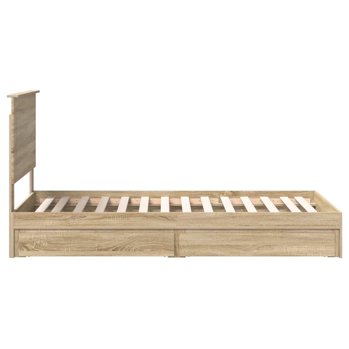 Letto con Contenitore con testiera Rovere Sonoma 75 x 190 cm | homemem39