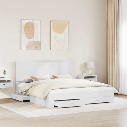 Struttura del letto Bianco 180 x 200 cm Legno multistrato | homemem39