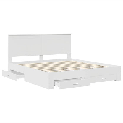 Struttura del letto Bianco 180 x 200 cm Legno multistrato | homemem39
