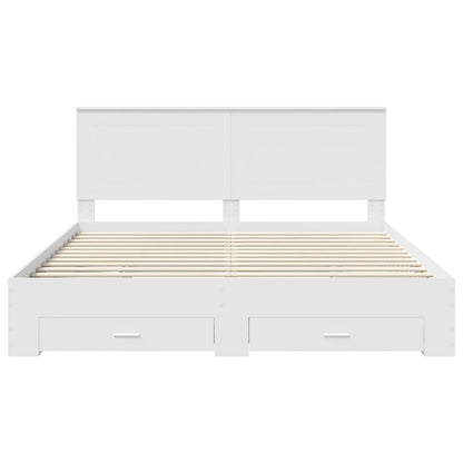 Struttura del letto Bianco 180 x 200 cm Legno multistrato | homemem39