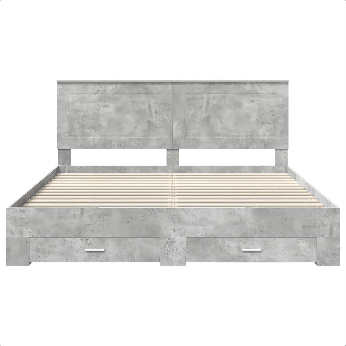 Struttura del letto con testiera Grigio cemento 180 x 200 cm | homemem39