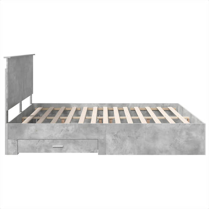 Struttura del letto con testiera Grigio cemento 180 x 200 cm | homemem39