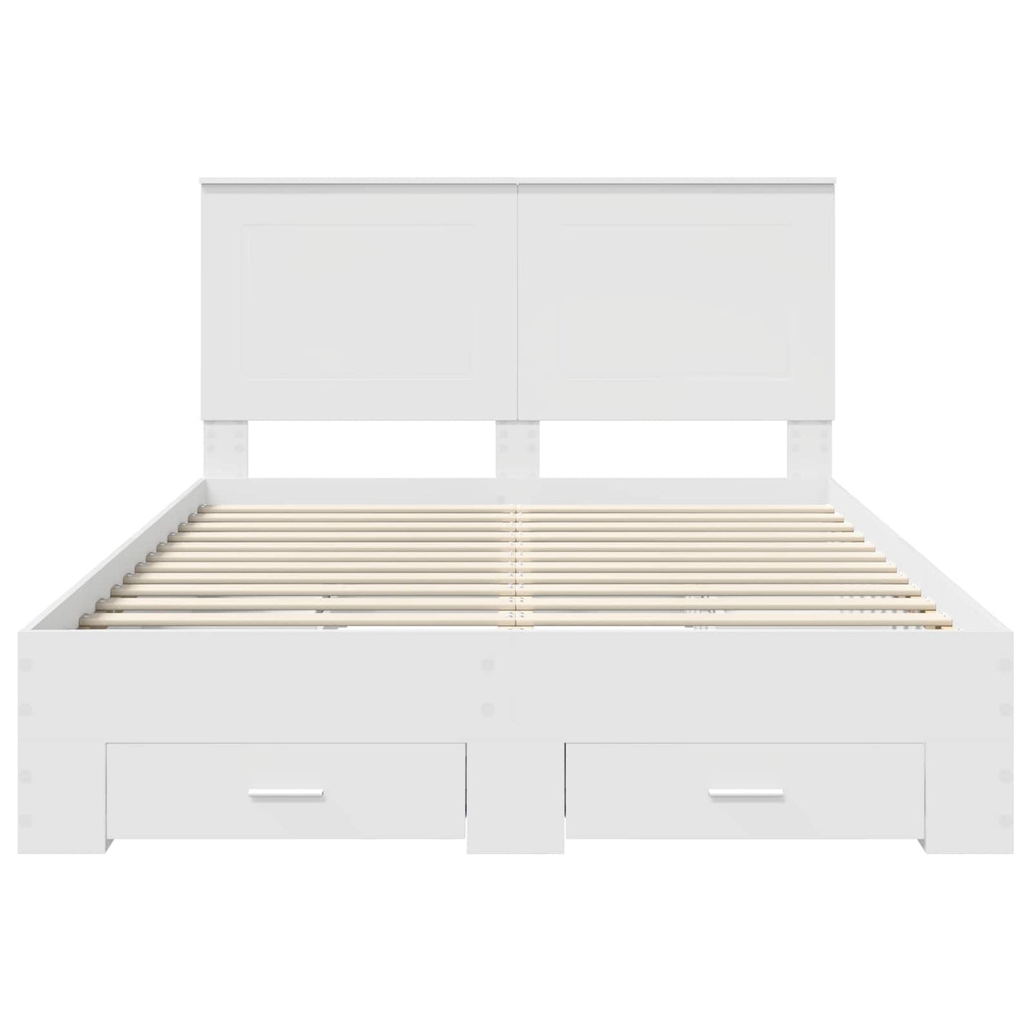 Struttura del letto Bianco 160 x 200 cm Legno multistrato | homemem39