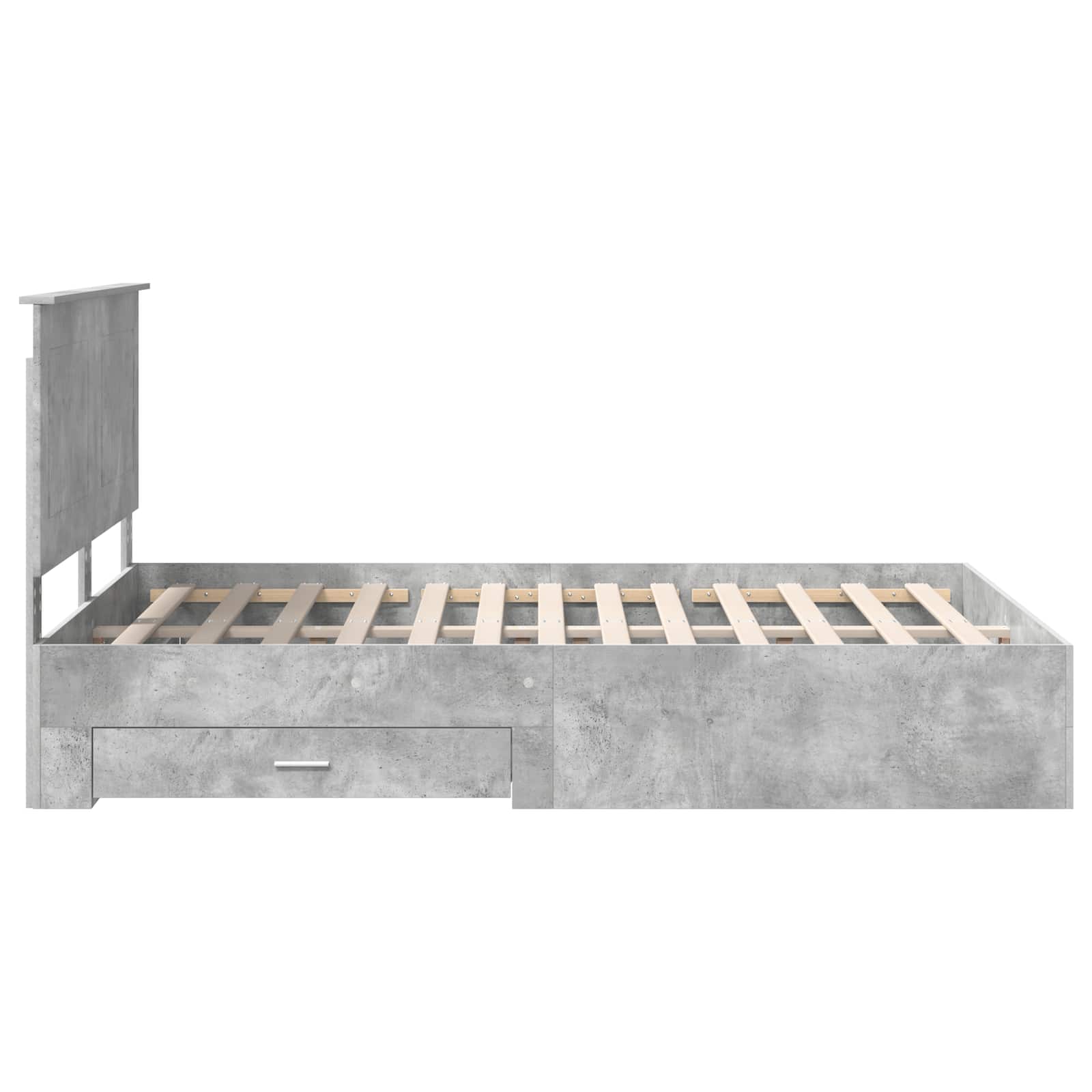 Struttura del letto con testiera Grigio cemento 160 x 200 cm | homemem39