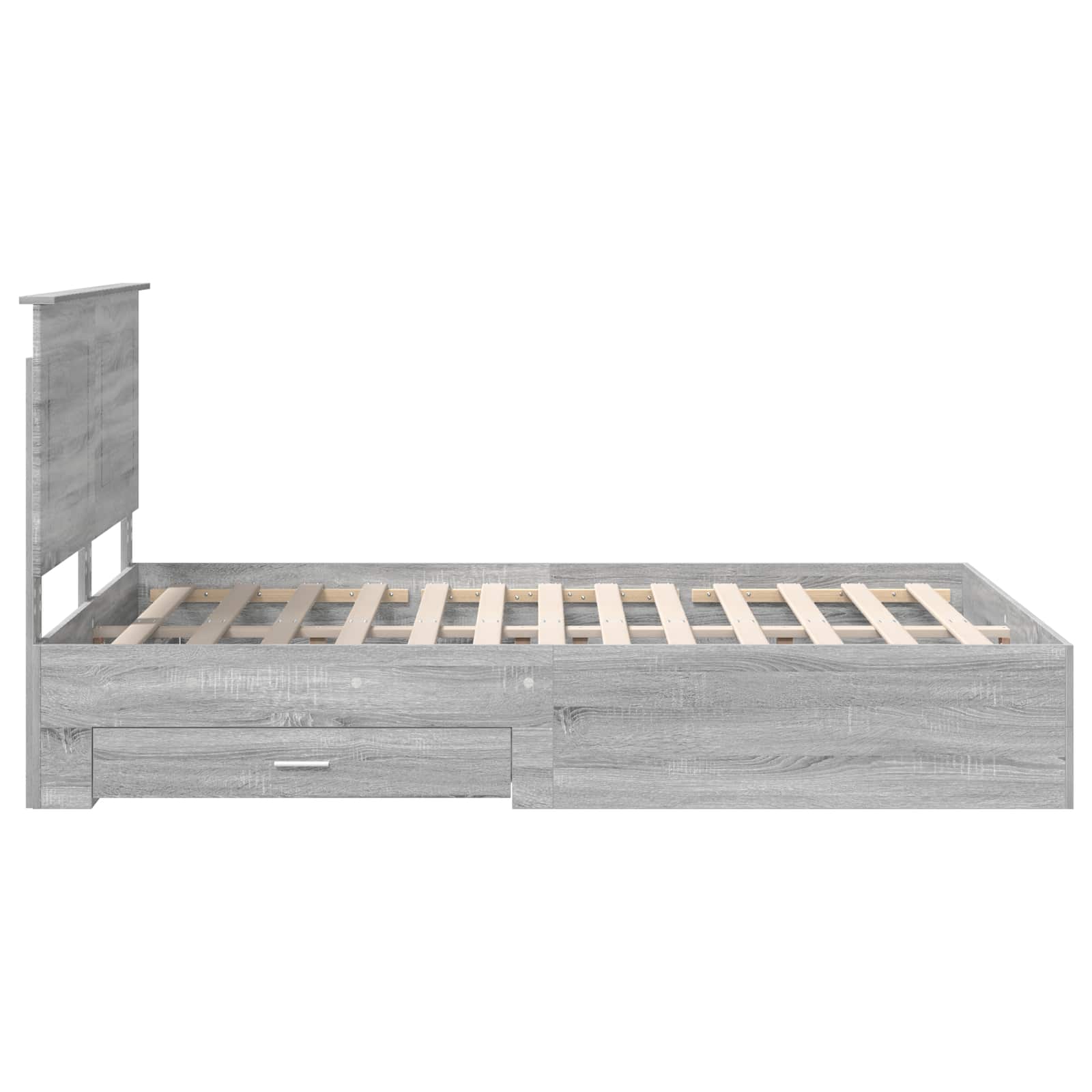 Struttura del letto con testiera Grigio Sonoma 160 x 200 cm | homemem39