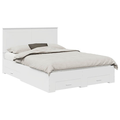 Struttura del letto Bianco 140 x 190 cm Legno multistrato | homemem39