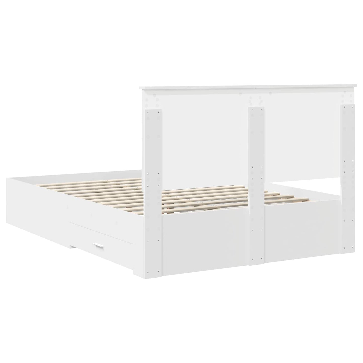 Struttura del letto Bianco 140 x 190 cm Legno multistrato | homemem39