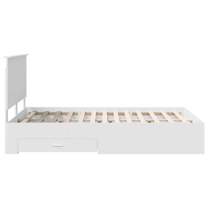 Struttura del letto Bianco 140 x 190 cm Legno multistrato | homemem39