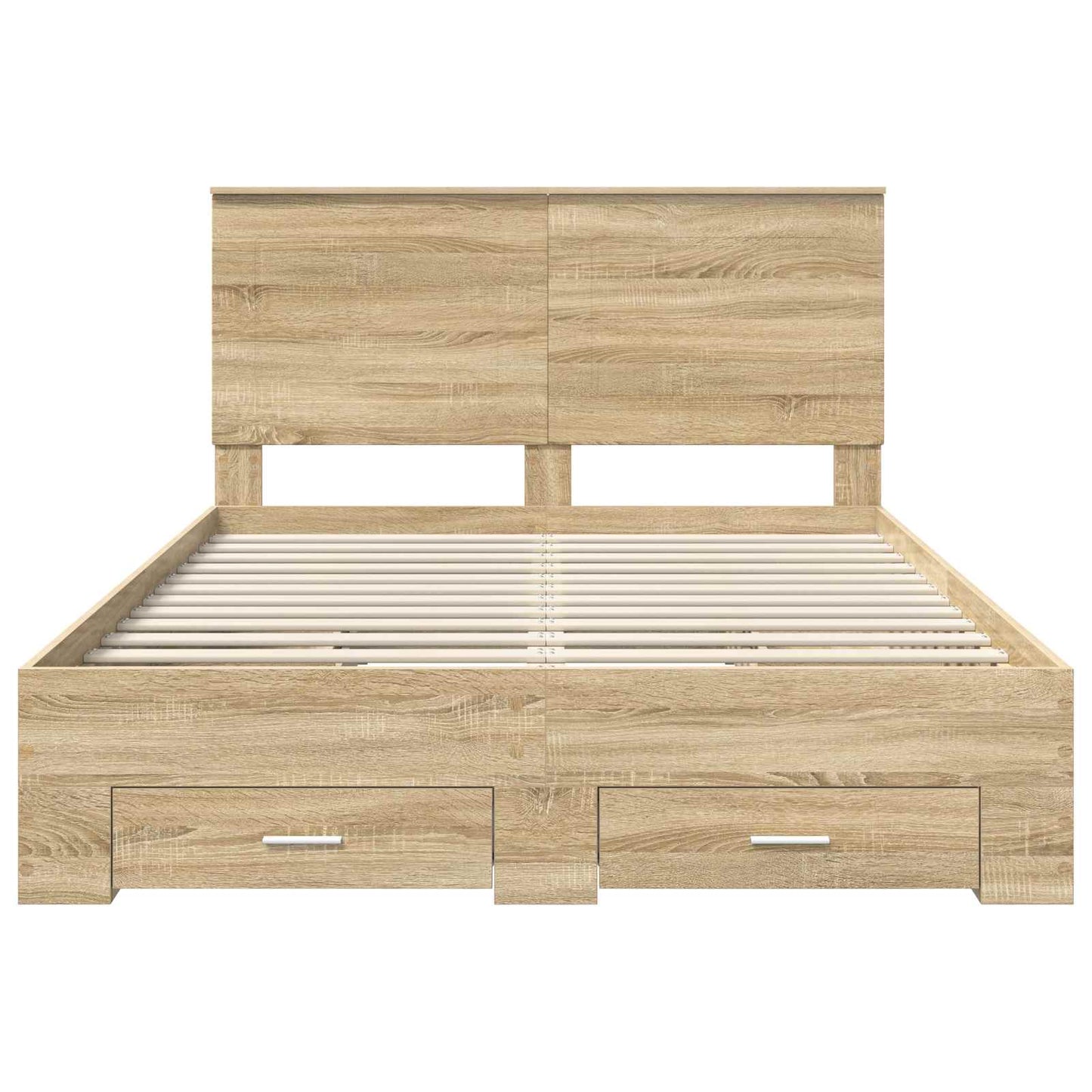 Struttura del letto con testiera Rovere Sonoma 140 x 190 cm | homemem39