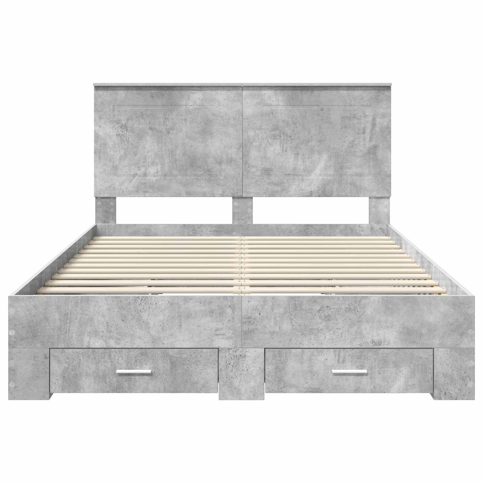 Struttura del letto con testiera Grigio cemento 140 x 190 cm | homemem39