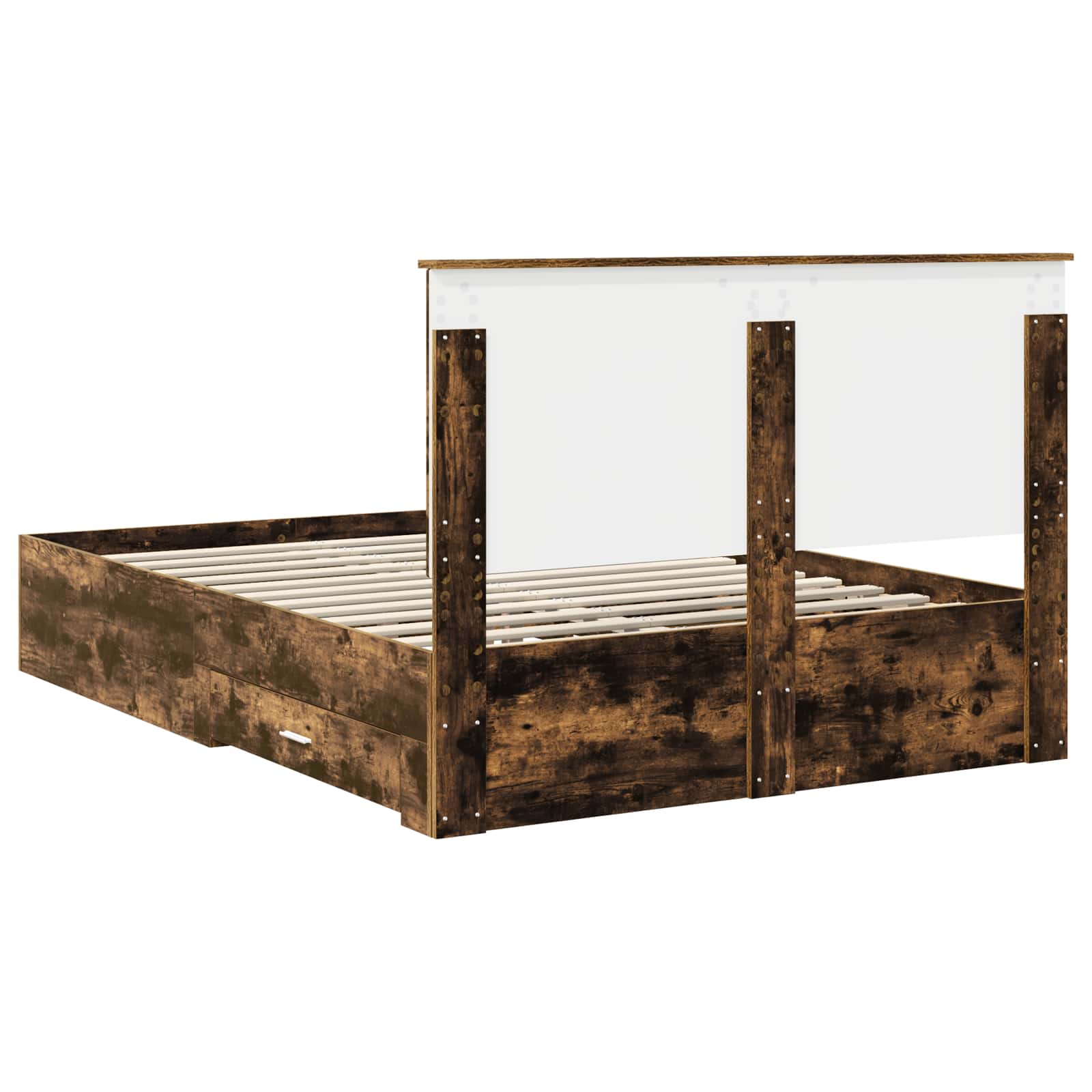 Struttura del letto Rovere fumé 140 x 190 cm Legno multistrato | homemem39
