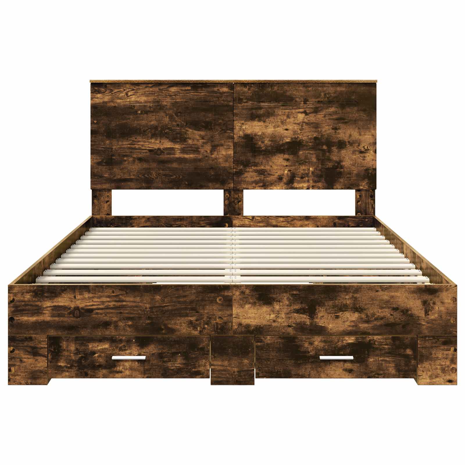 Struttura del letto Rovere fumé 140 x 190 cm Legno multistrato | homemem39