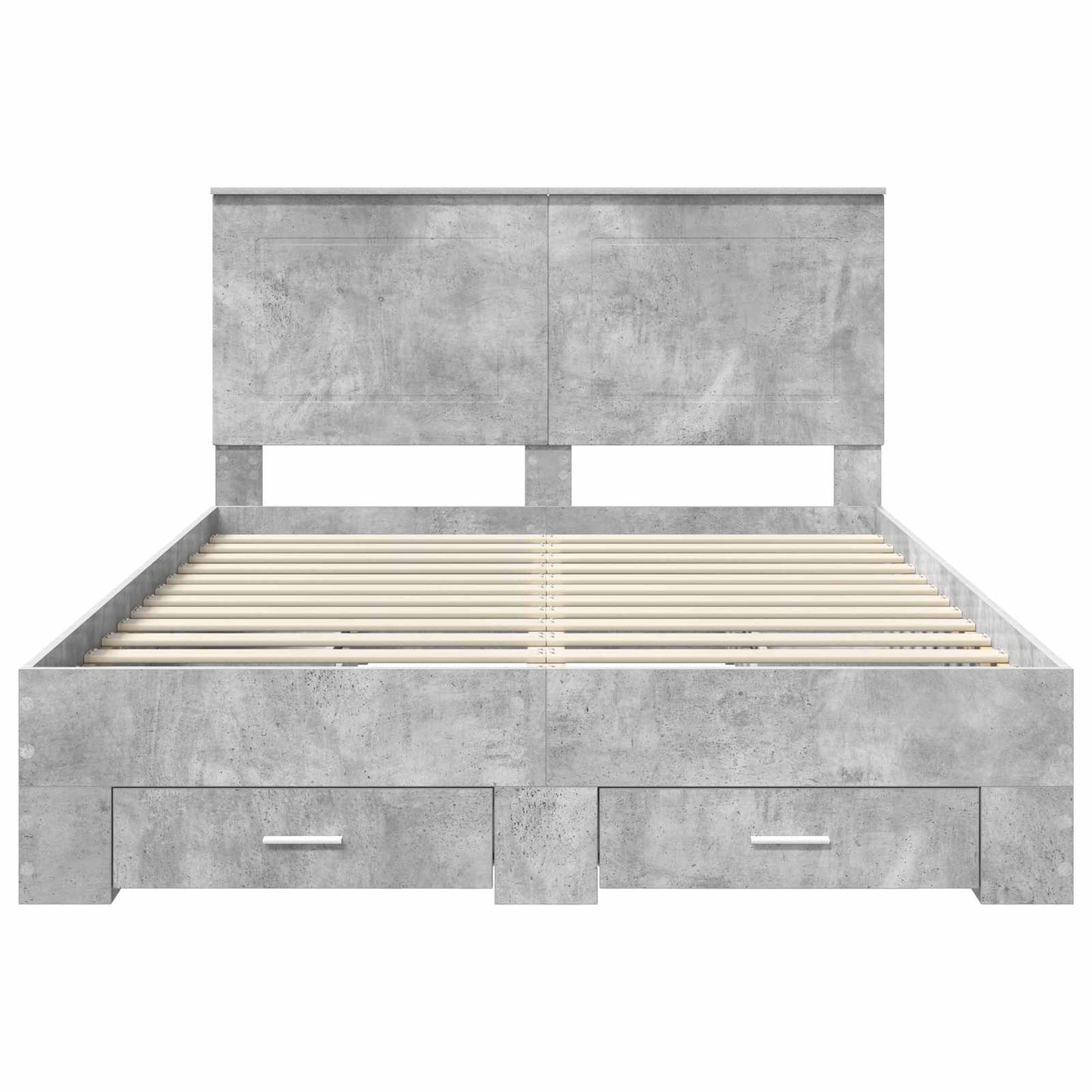 Struttura del letto con testiera Grigio cemento 140 x 200 cm | homemem39