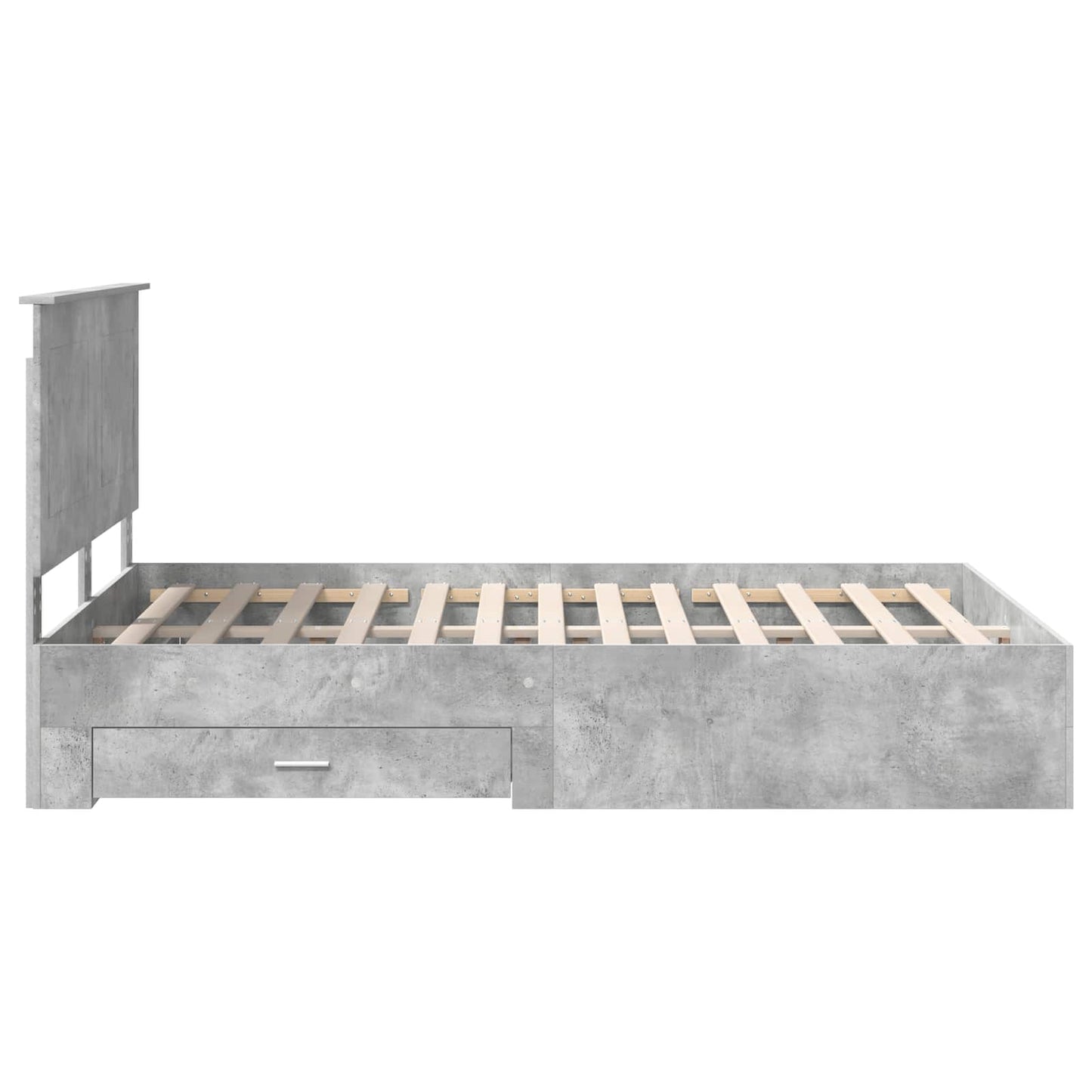 Struttura del letto con testiera Grigio cemento 140 x 200 cm | homemem39
