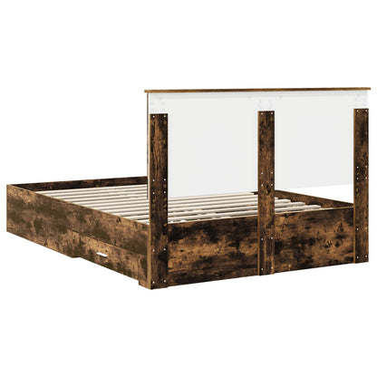 Struttura del letto Rovere fumé 140 x 200 cm Legno multistrato | homemem39