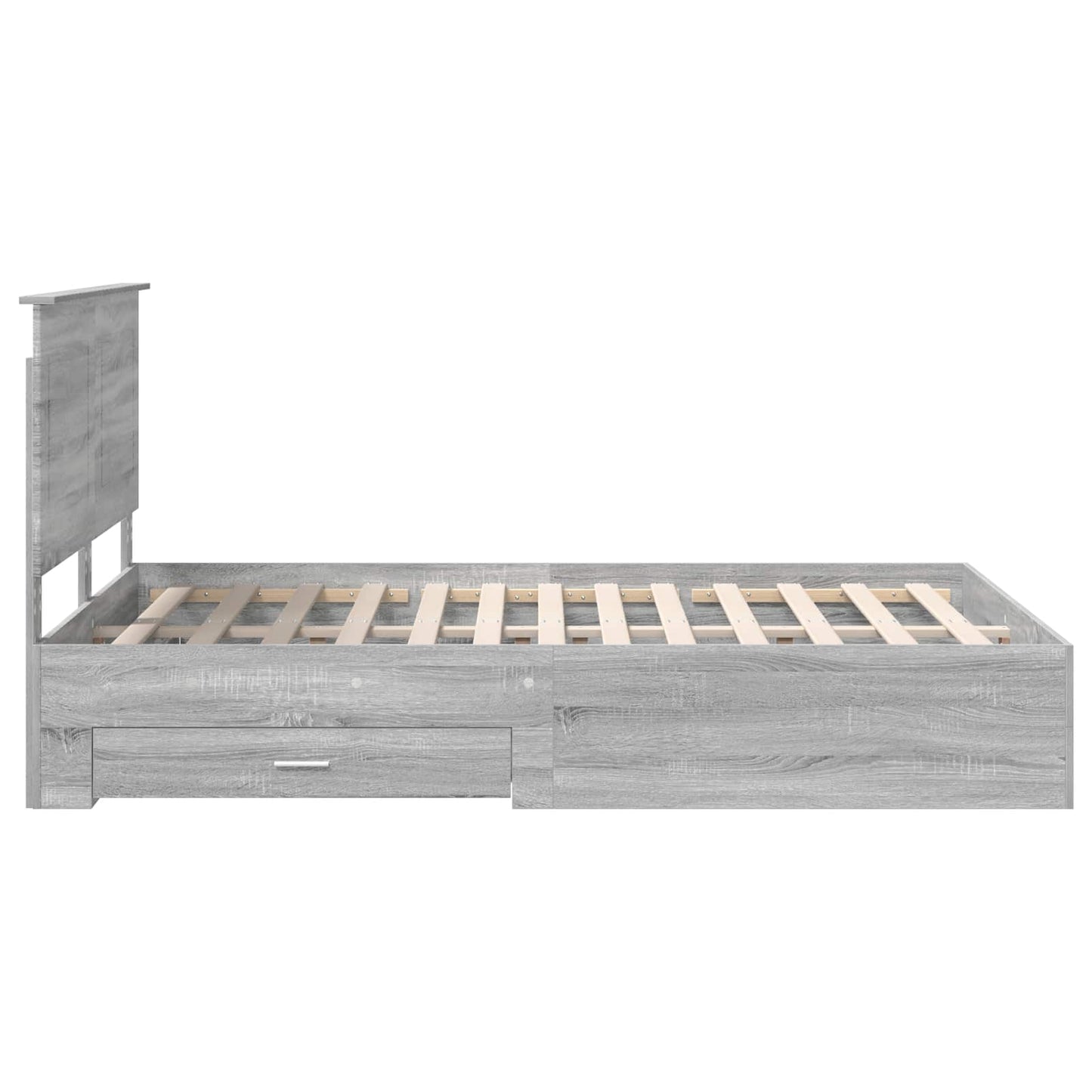 Struttura del letto con testiera Grigio Sonoma 140 x 200 cm | homemem39