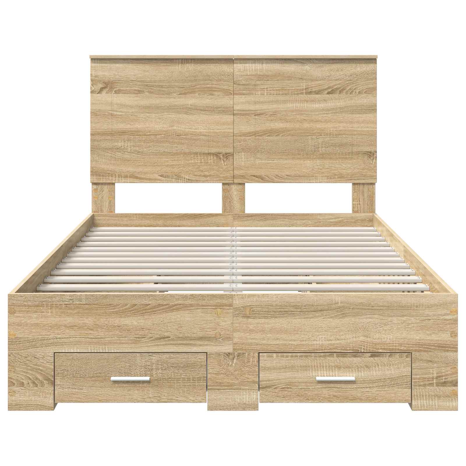 Struttura del letto con testiera Rovere Sonoma 135 x 190 cm | homemem39