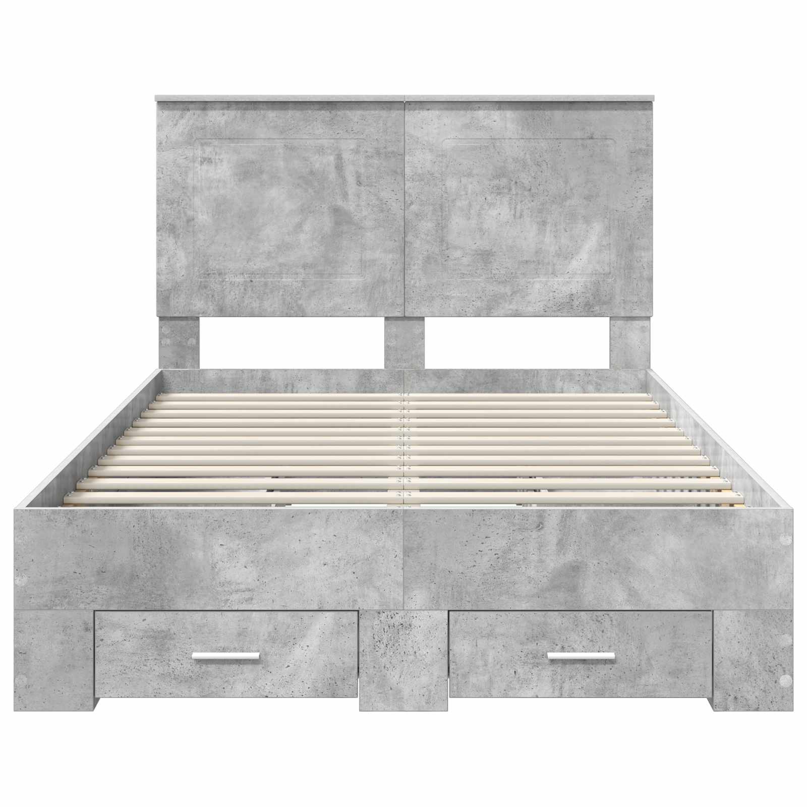 Struttura del letto con cassetto Grigio cemento 135 x 190 cm | homemem39
