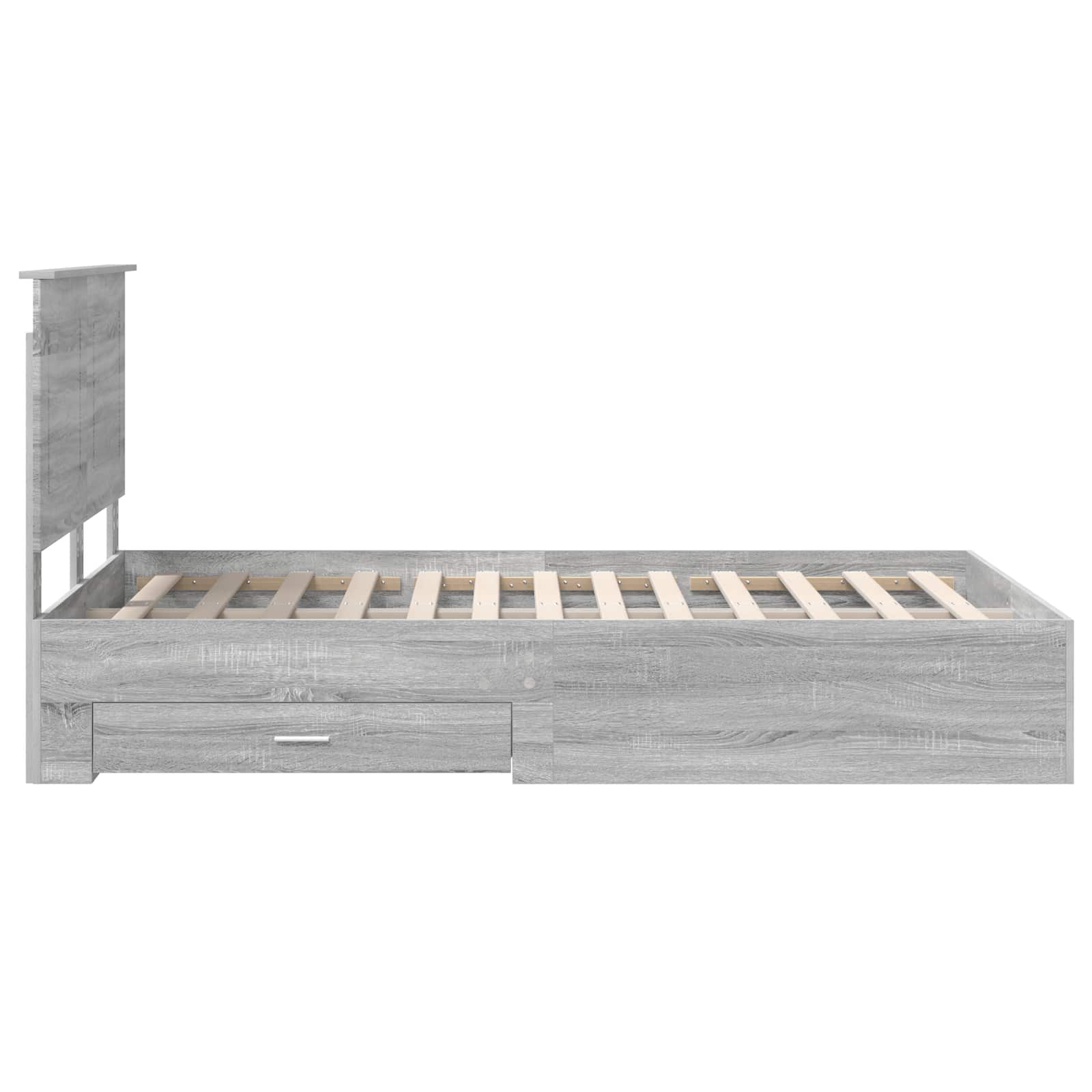 Struttura del letto con testiera Grigio Sonoma 135 x 190 cm | homemem39