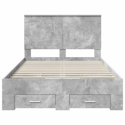 Struttura del letto con testiera Grigio cemento 120 x 190 cm | homemem39