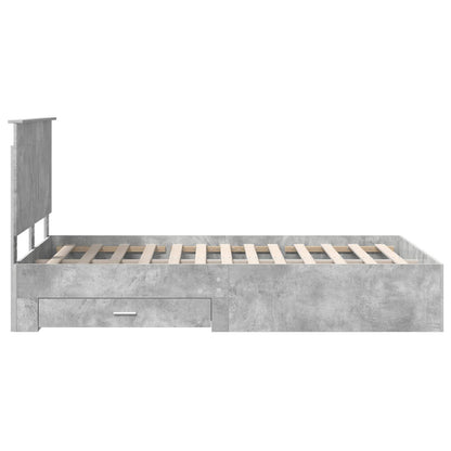 Struttura del letto con testiera Grigio cemento 120 x 190 cm | homemem39