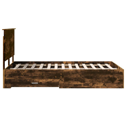 Struttura del letto Rovere fumé 120 x 190 cm Legno multistrato | homemem39