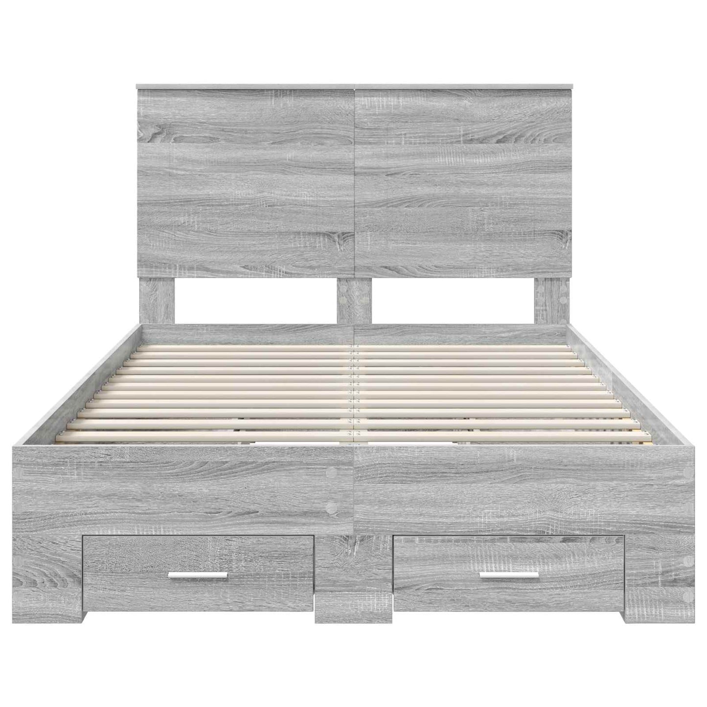 Struttura del letto con testiera Grigio Sonoma 120 x 190 cm | homemem39