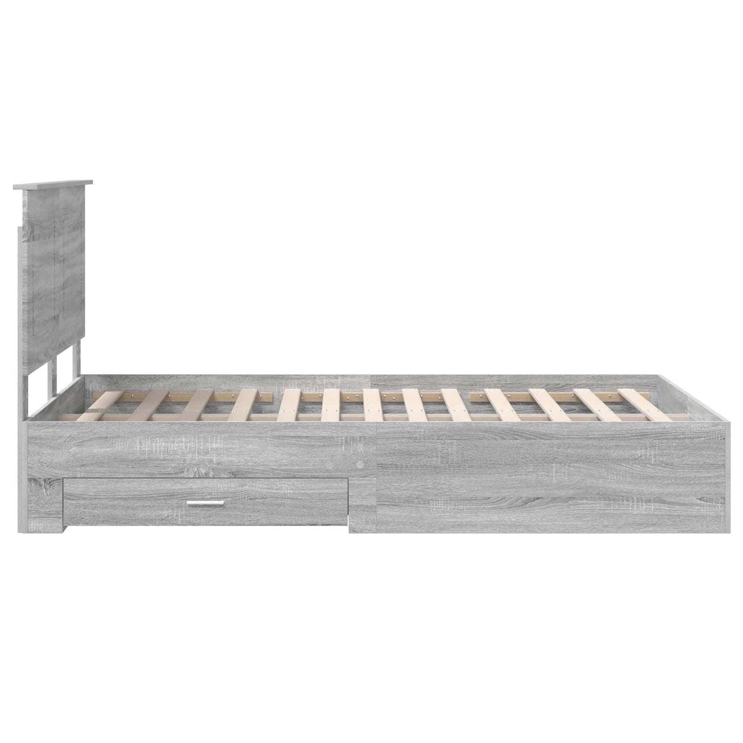 Struttura del letto con testiera Grigio Sonoma 120 x 190 cm | homemem39