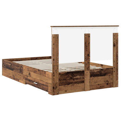 Struttura del letto con testiera Legno vecchio 120 x 190 cm | homemem39