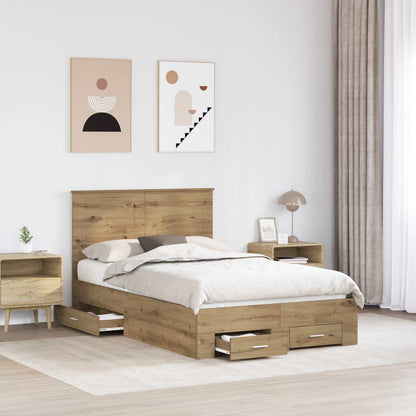 Struttura del letto Rovere artigianale 120 x 190 cm | homemem39