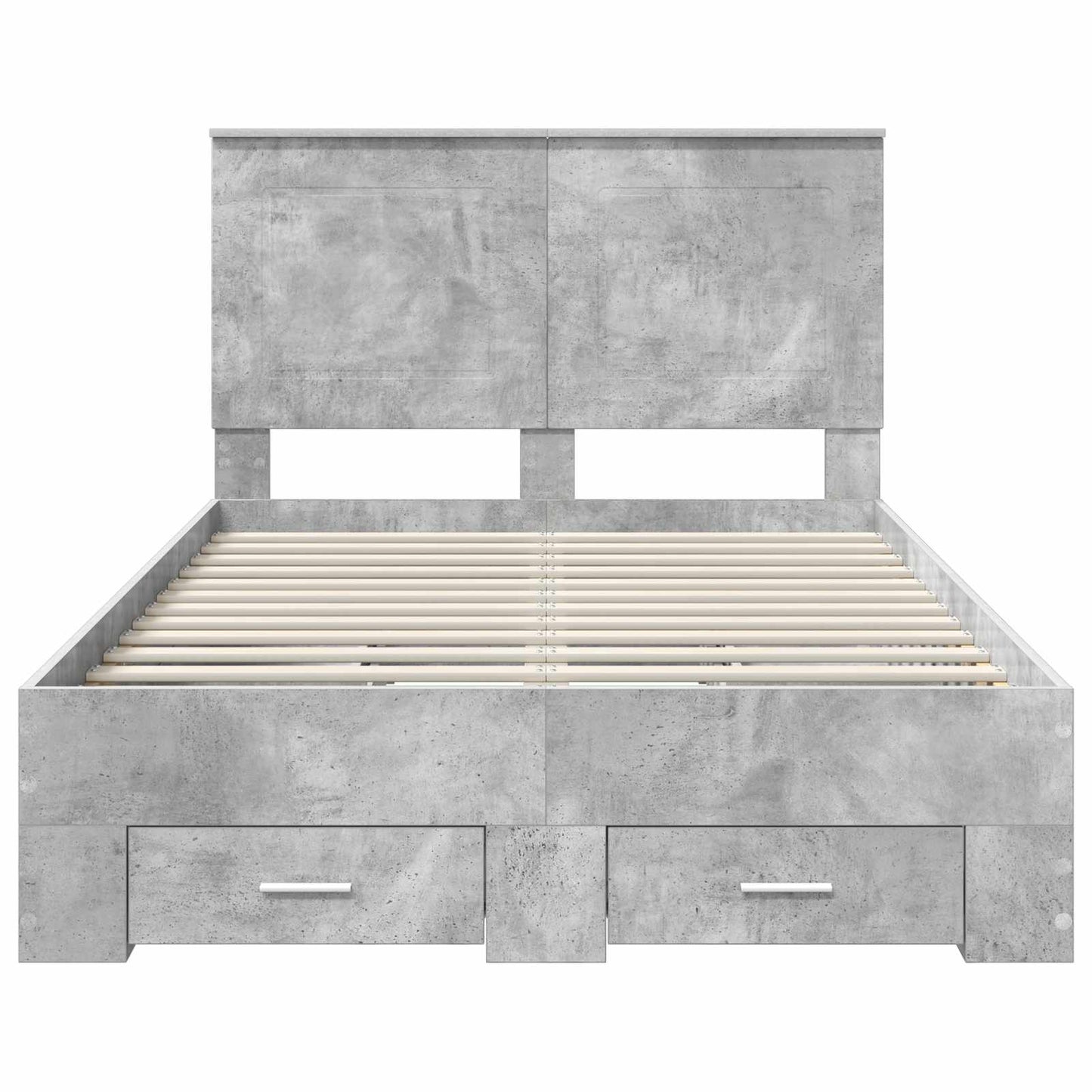 Struttura del letto con testiera Grigio cemento 120 x 200 cm | homemem39