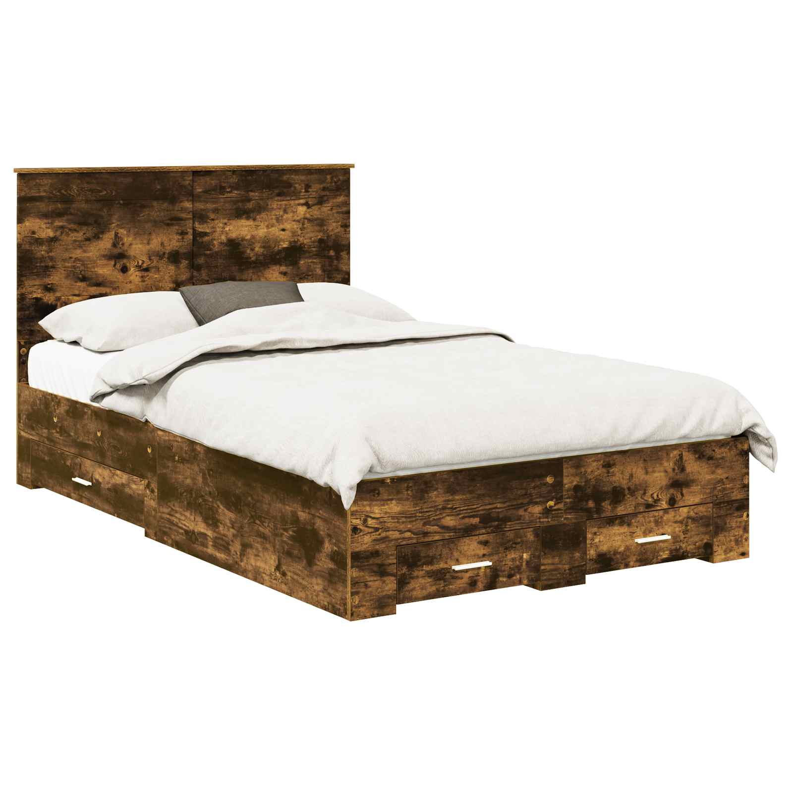 Struttura del letto Rovere fumé 120 x 200 cm Legno multistrato | homemem39