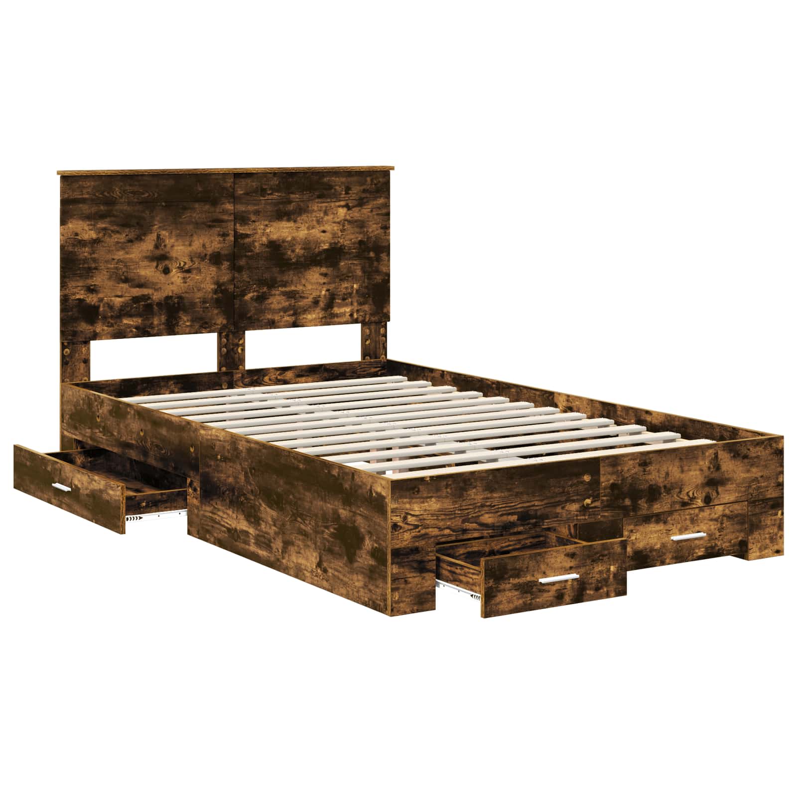 Struttura del letto Rovere fumé 120 x 200 cm Legno multistrato | homemem39