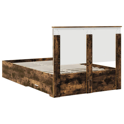 Struttura del letto Rovere fumé 120 x 200 cm Legno multistrato | homemem39