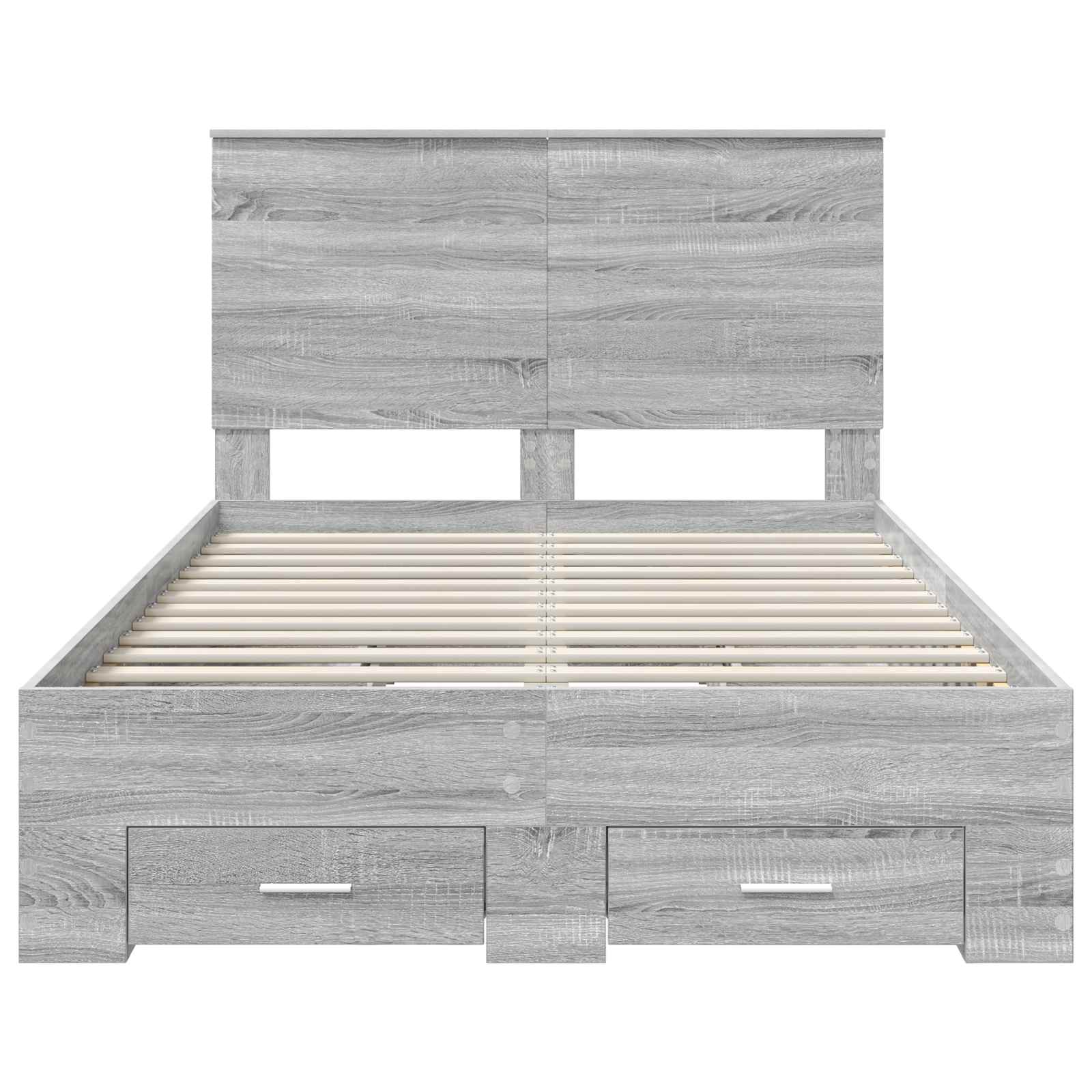 Struttura del letto con testiera Grigio Sonoma 120 x 200 cm | homemem39